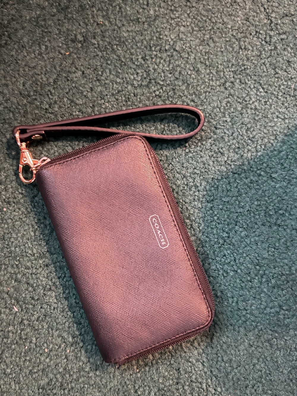 Coach Purple Wristlet Phone Case Wallet